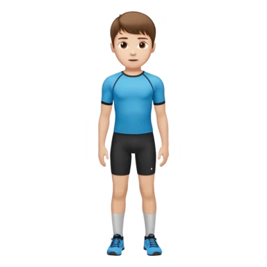 Boy wearing compression shirt (with fringe crop) (pale skintone)(brown hair) sticker