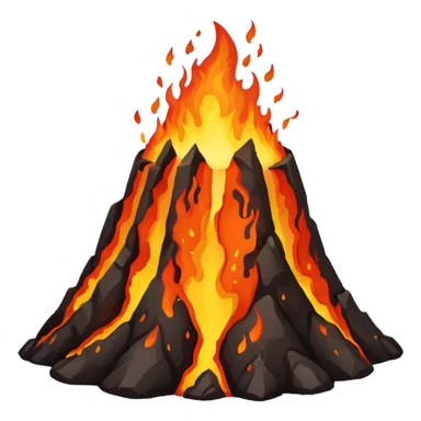 Un animal de volcan avec flammes sticker