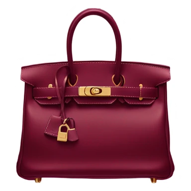Birkin Hermes bag in wine red sticker
