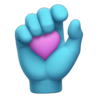 Cœur forme main sticker