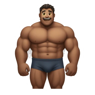 A muscular boy with a big belly sticker