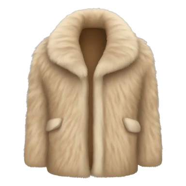 Beige Fur coat  sticker