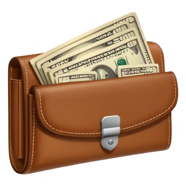 wallet with a lot of money in it sticker