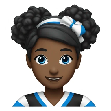 black cheerleader with blue and white uniform  sticker