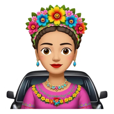 Frida Kahlo in limousine  sticker