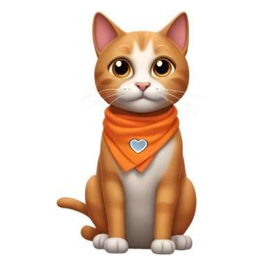 un gato naranja bravo sticker
