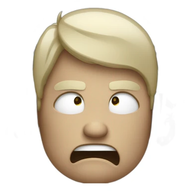 very angry person with headphones on sticker