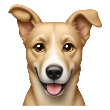 beige mongrel dog  sticker