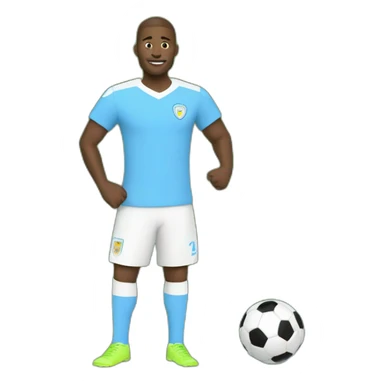 Un joueur de foot blanc qui fait un coeur sticker