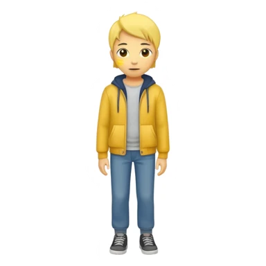 Star with a human full body yellow skin sticker