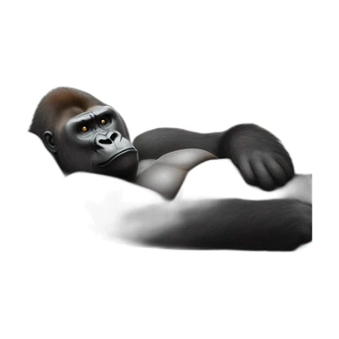 Gorilla watching Joe Biden as he sleeps sticker