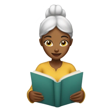 Woman reading a book sticker
