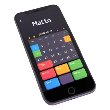 organization app on smartphone with calendar and to-do list sticker