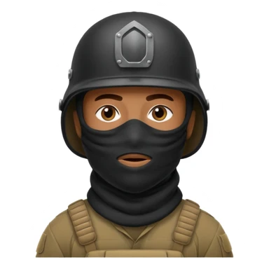 
Iraqi man soldier in helmet and balaclava sticker