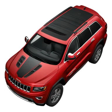 red jeep grand Cherokee with black trim sticker