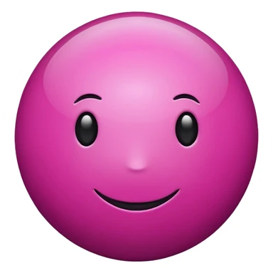 magenta color sphere. Negative : Emoji. sticker