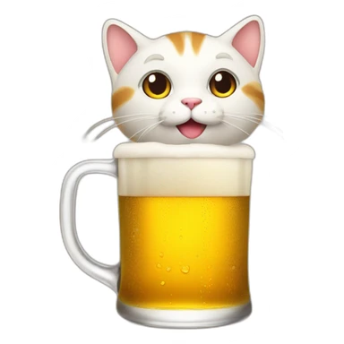 Cat-drink-beer sticker