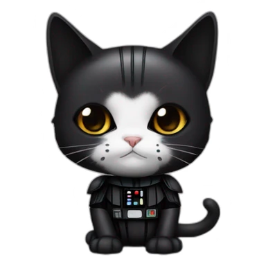 Cute star wars cat, Darth Vader with cat mask sticker