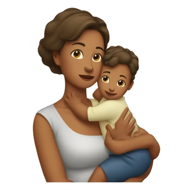 mamá con bebé sticker