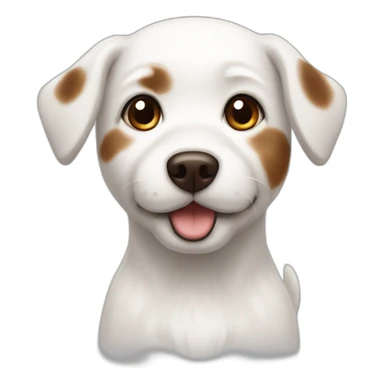 little white dog with little brown spots sticker