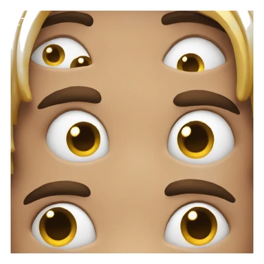 Emoji face question mark eyes sticker