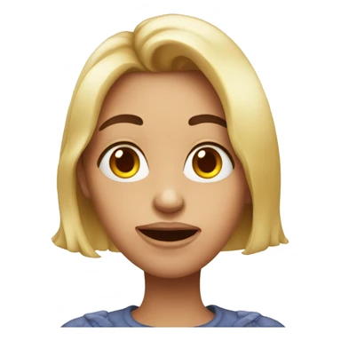 Birthday girl with weird ugly face sticker