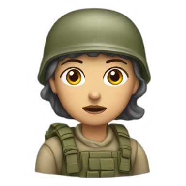 craying Woman going to war sticker