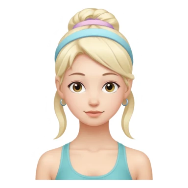 Yoga girl with pastel band sticker