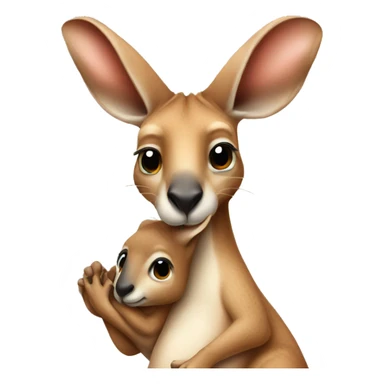 kangaroo with baby in its pouch sticker
