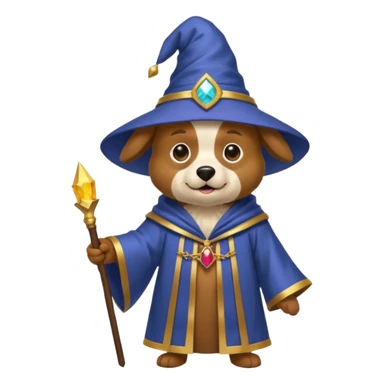 Dog wizard sticker