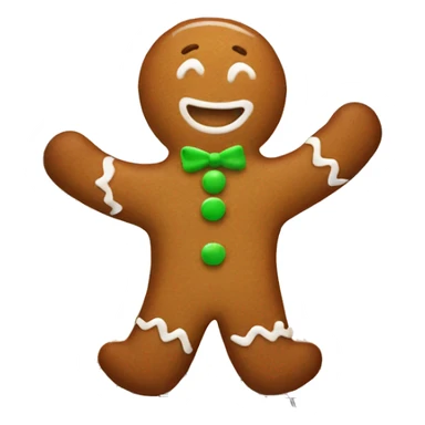 Gingerbread man in the oven  sticker