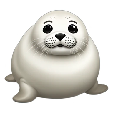 Fat Ringed Seal on it's back sticker