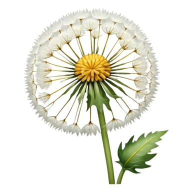 Dandelion flower emoji in white colour looks aesthetic edit better different styles sticker