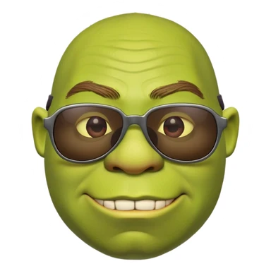 Shrek with sunhlesses sticker
