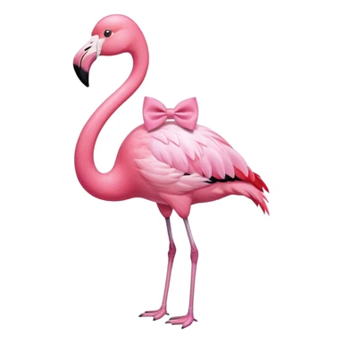 Full body Flamingo wearing a pink bow tie  sticker