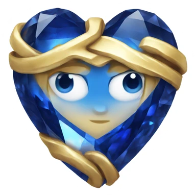 Sapphire heart sticker