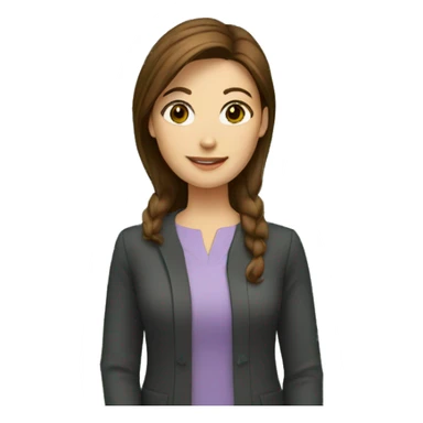 brown haired primary teacher with blackboard behind sticker