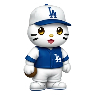 Los Angeles Dodgers hello Kitty sticker