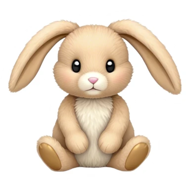light tan bunny, jellycat stuffed animal sticker