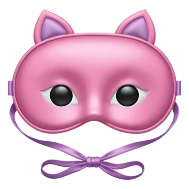 isolated girly silky sleep mask with no holes for eyes sticker