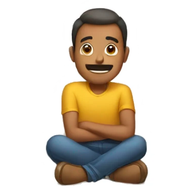 man sitting in a cupboard sticker