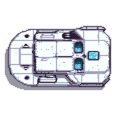 space cruiser, top-down view sticker