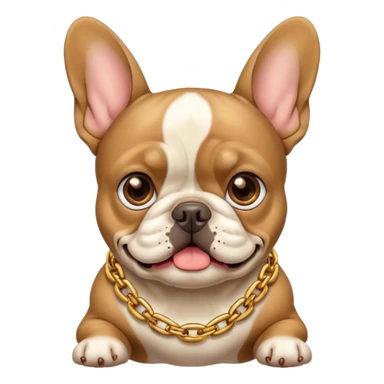 Merle frenchie with gold chain  sticker