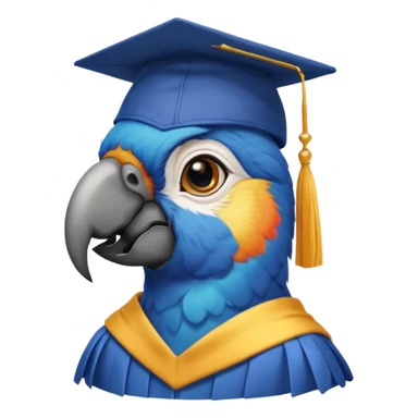 parrot graduate college sticker