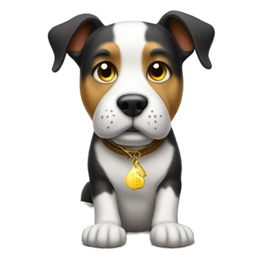 Dog with money  sticker