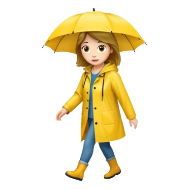 Raincoat Pedestrian woman sticker