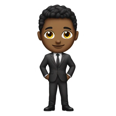 suit wearing cute and muscular boy sticker