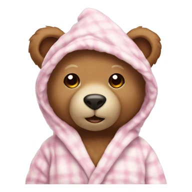 teddy bear that’s wearing a bunny dressing gown  sticker