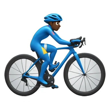 Blue cyclist on podium sticker