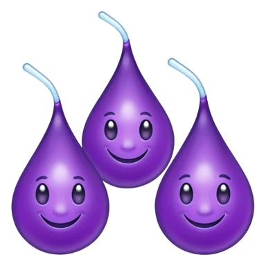 3 purple Drops with kool aids signature color, Juicy , no face just like the dorps 💦 sticker